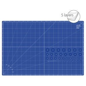 Self-healing cutting mat, medium 90x60 cm, dark blue