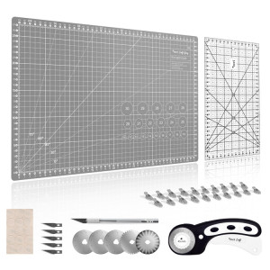 Cutting and slicing kit, size 45x30 cm., gray