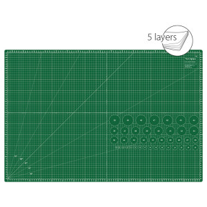 Self-healing cutting mat, medium 90x60 cm, green