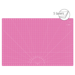 Self-healing cutting mat, medium 90x60 cm, pink